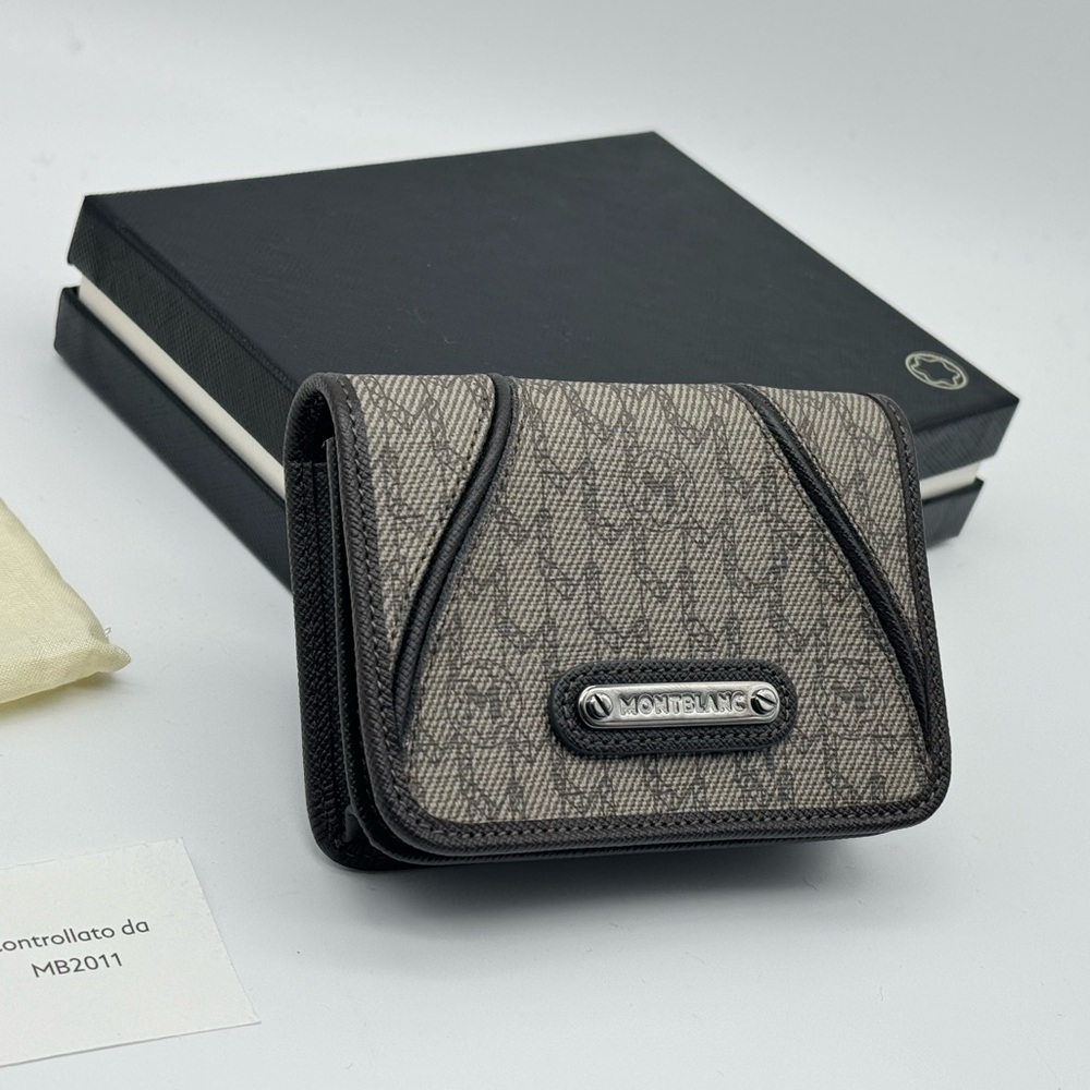 MONTBLANC SIGNATURE COLLECTION M CANVAS RARE CARD HOLDER NEW 100% GENUINE $315